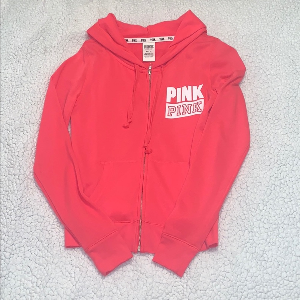 Pink PINK VS zip up jacket with hood